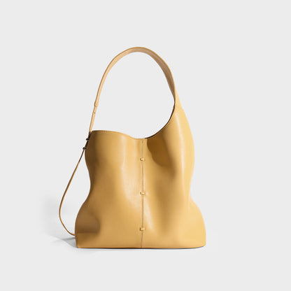 Bolso de mano de piel de gran capacidad para mujer