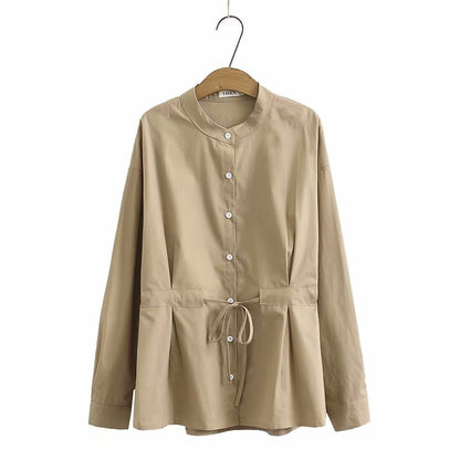 Plus Size Women's Loose Waist Mid-length Long Sleeve Bottoming Shirt