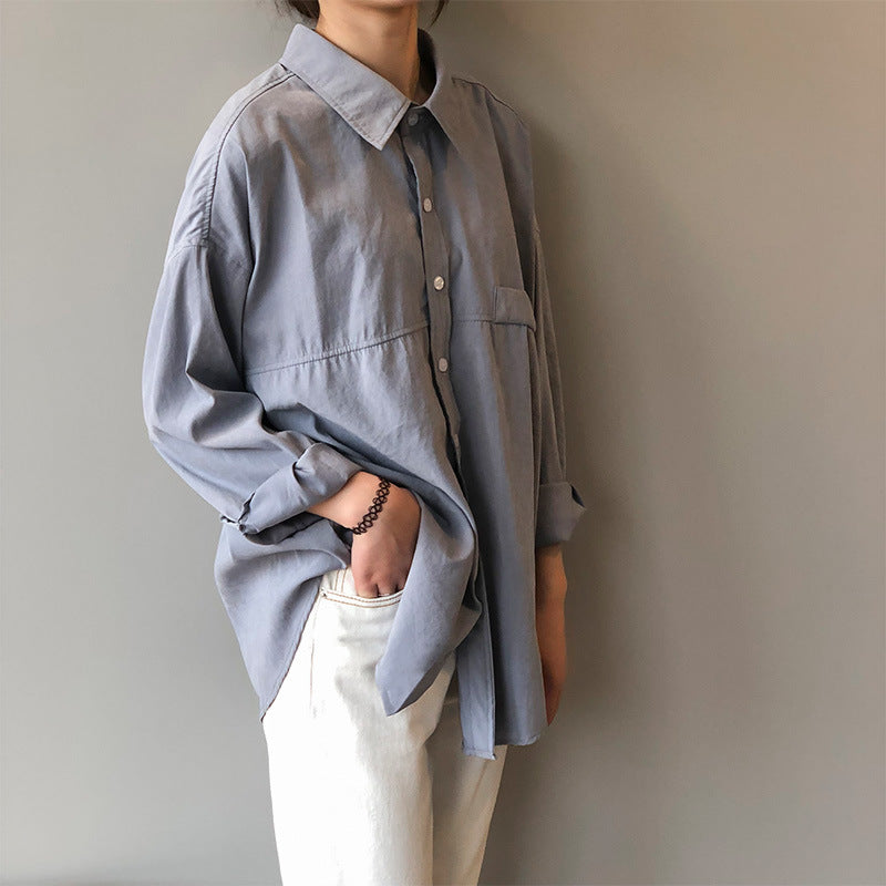 Long-sleeve western-style retro shirt