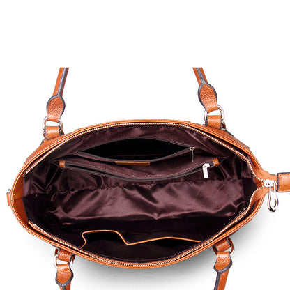 Women's Retro Top Layer Cowhide Single Shoulder Bag