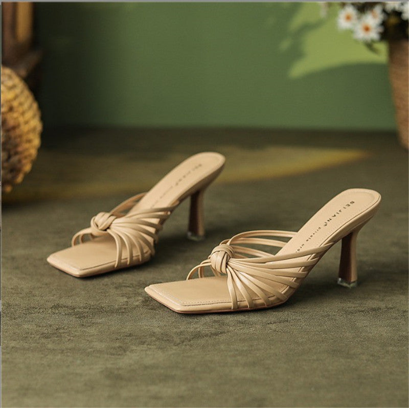 Sandalias retro de estilo francés para mujer