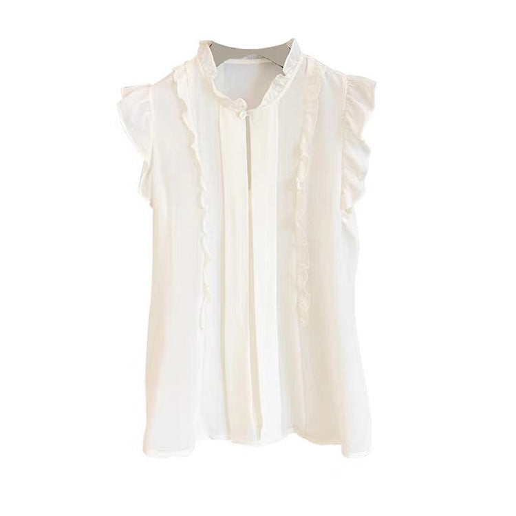 Chemise blanche en soie pour femmes, chemise en mousseline de soie