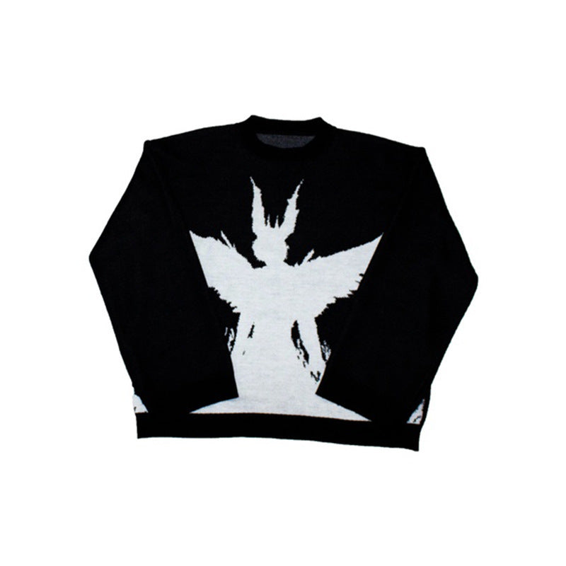 Brand Round Neck Anime Loose Sweater Couple Dark Series