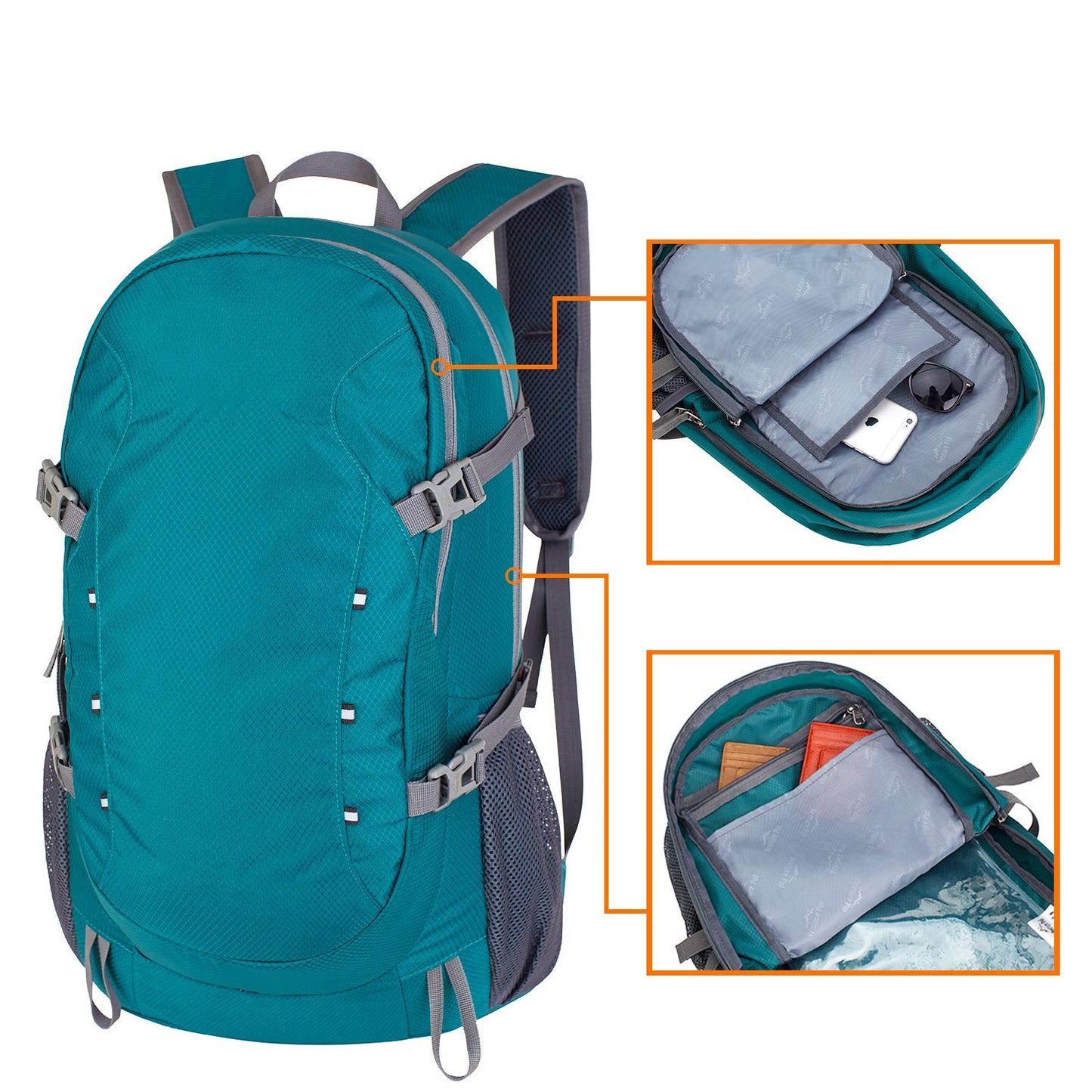 Mochila ligera y plegable para acampar al aire libre