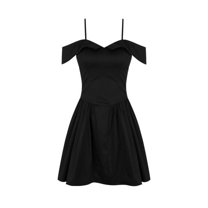 Commerce extérieur mode vêtements pour femmes nouvelle épaule dénudée petite robe noire