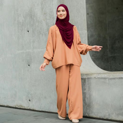 Muslim Loose Leisure Suit Malay Indonesia Two-piece Suit