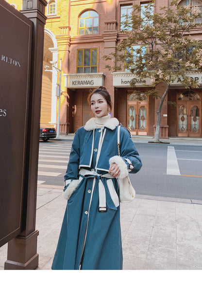 Chaqueta larga de algodón de invierno para mujer