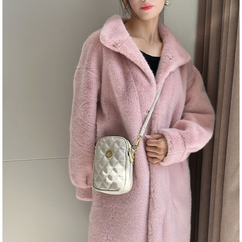 Fur Integrated Environmental Protection Plush Mink Fur Coat For Women