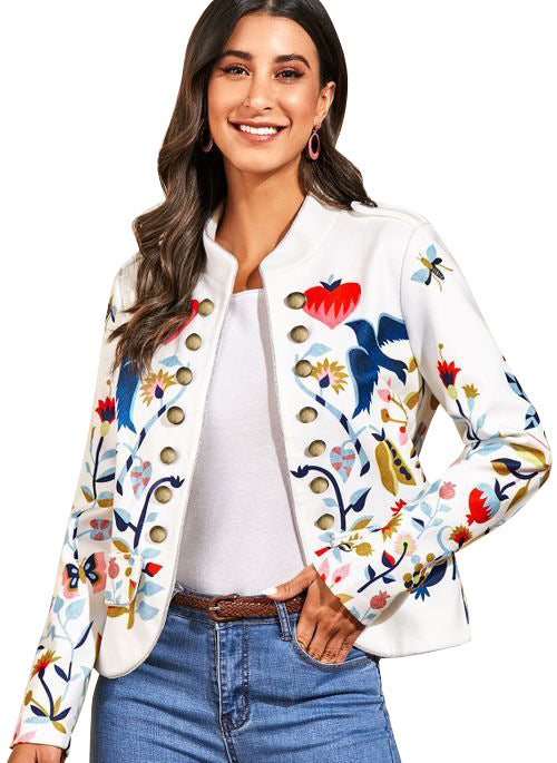 Manteau imprimé de cardigan de trajet de tempérament de mode des femmes