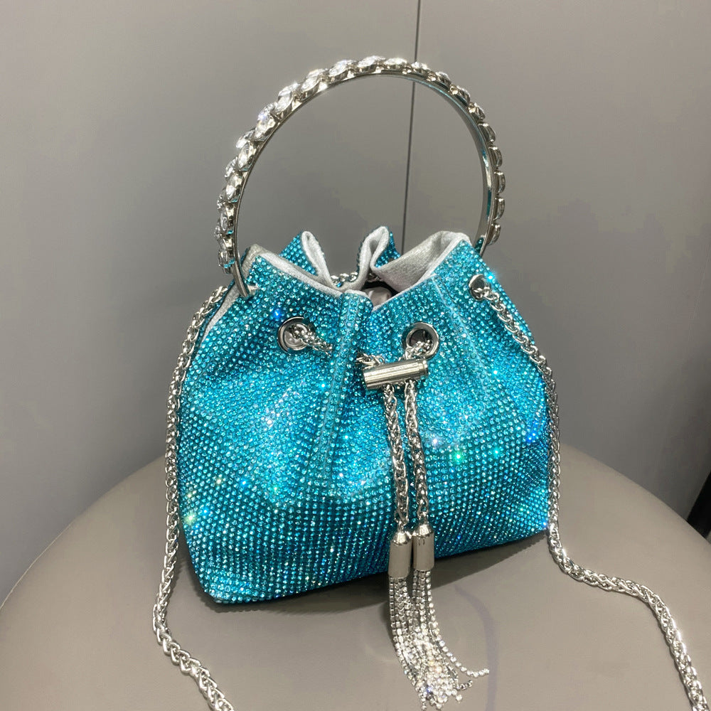 Bolso de mano con brillantes diamantes europeos y americanos para mujer