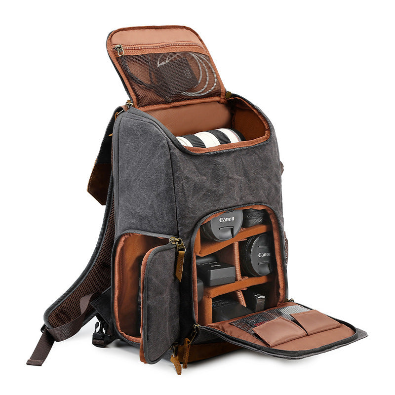 Outdoor Bag Canvas Casual Backpack Camera Bag