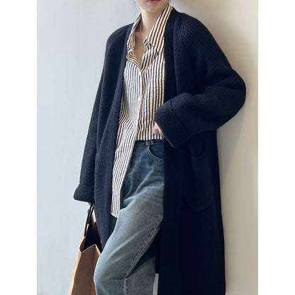 Pull Cardigan Manteau Femme Mi-long