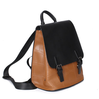 Genuine Leather Assorted Colors Women's Cow Leather Bag Simple Backpack