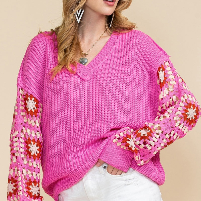 Pull à manches longues pour femmes, pull tricoté au crochet, décontracté, assorti avec tout