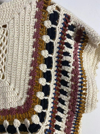 Coton de fantaisie de fil de gilet tricoté par crochet d'industrie lourde