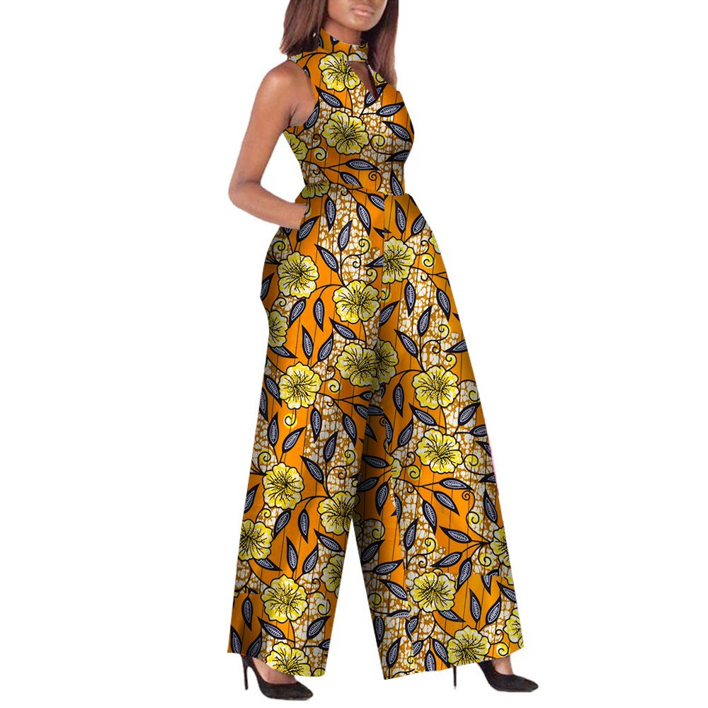 Combinaison de mode Ankara pour femmes africaines sans manches