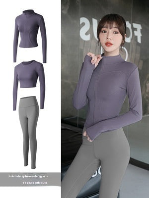 Long Sleeve Sports Yoga Suit Women