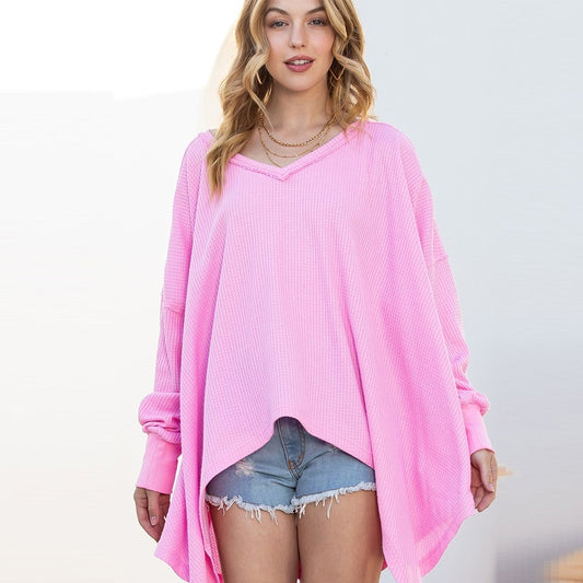 Solid Color Exposed European And American Loose Long-sleeved Sweater