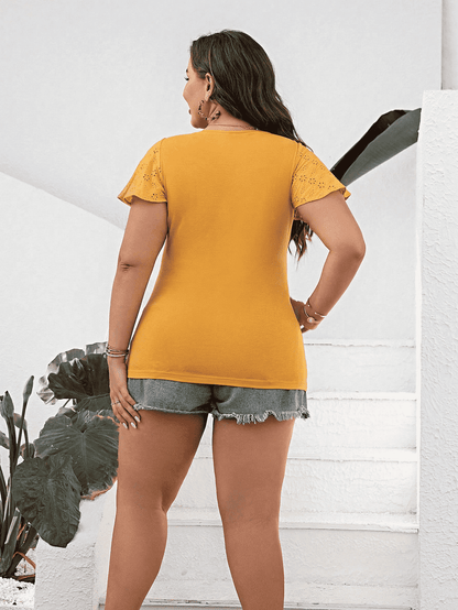 Blouse Col Rond Grande Taille avec Lien