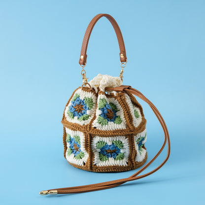 Drawstring Woven Xuefei Thread Crocheted Kaleidoscope Handbag