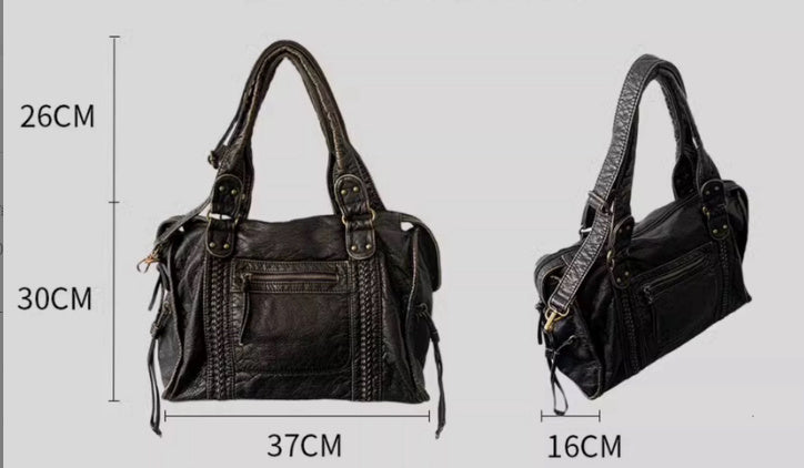 Bolso de moto retro para mujer de gran capacidad