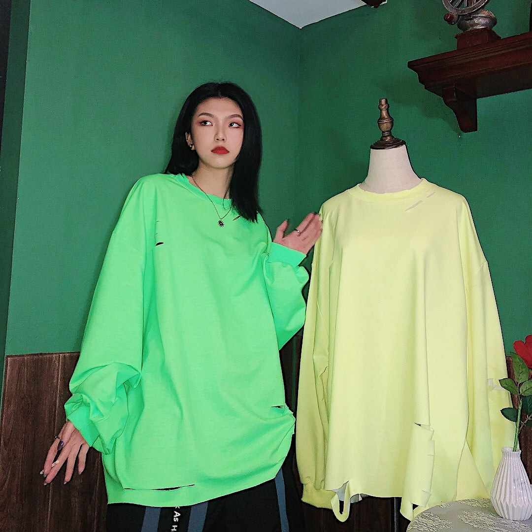 Fluorescent green top