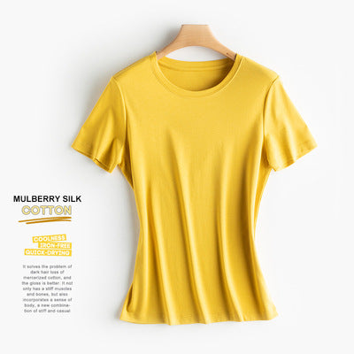 Silk cotton T-shirt