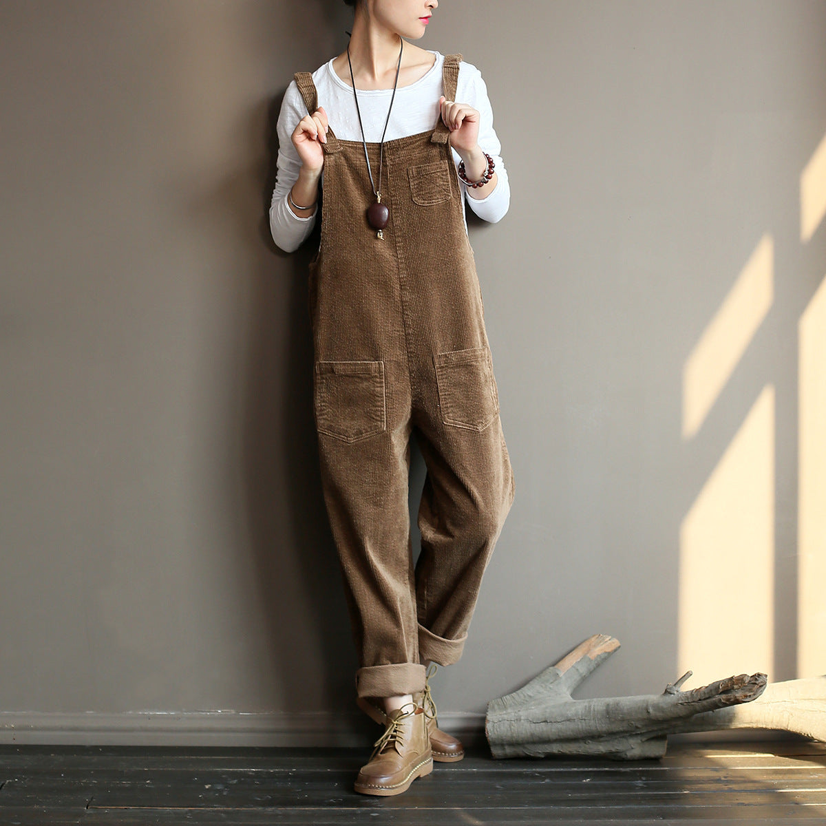 Retro Corduroy Women's Autumn Casual Overalls