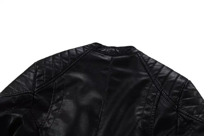 Chaqueta de cuero de motocicleta de cuero PU