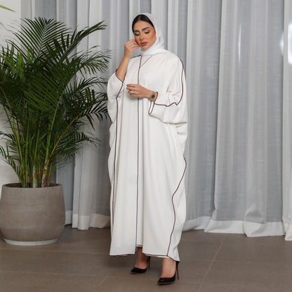 Robe femme grande taille à coutures blanches