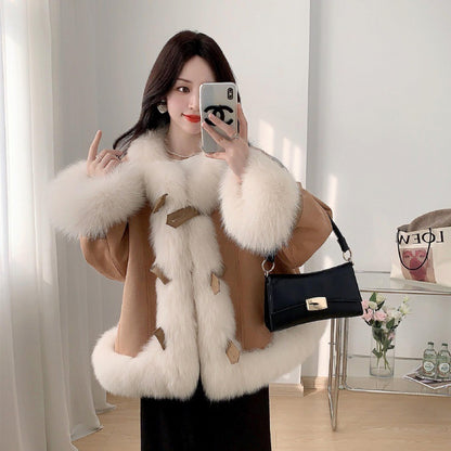 Environmental Protection Fox Fur Faux Fur Coat