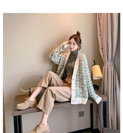 Net red small fragrant wind sweater coat women cardigan