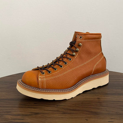 Bota de trabajo para montar a caballo de estilo retro americano