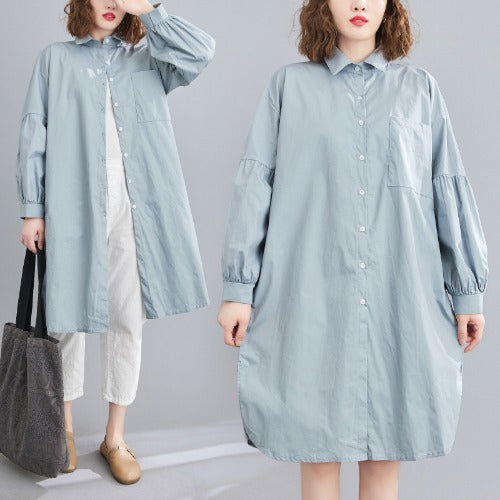 Robe cardigan amincissante pour ventre ample, haut assorti avec tout pour Fat Sister