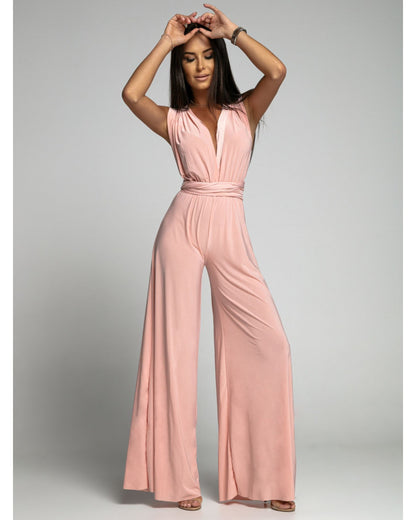 Deep V-neck Sleeveless Backless Siamese Suit