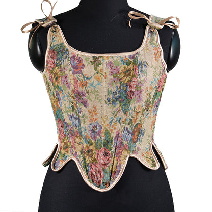 Women's French Peony Retro Vest European And American Style Corset