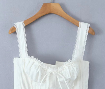 French Sexy Lace Trim Small Sling Vest