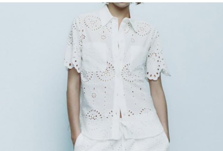 Summer New Embroidered Long Dress Short Sleeve Shirt Shorts