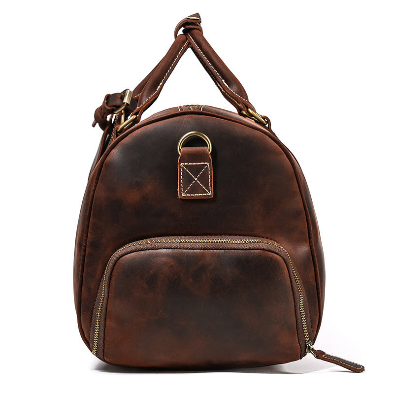 Bolso de viaje de cuero estilo retro Crazy Horse para hombre