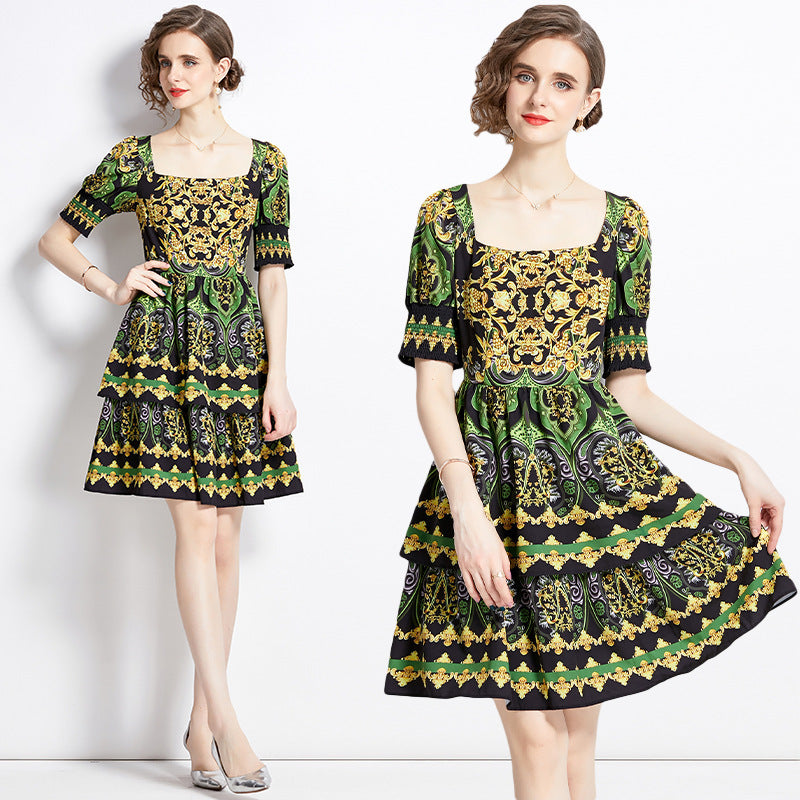 French Retro Dress Design Sense Niche