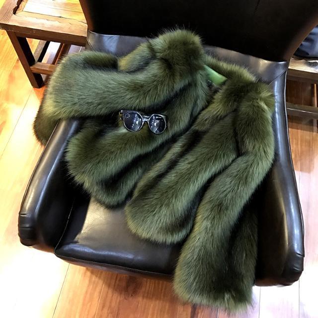 Korean Style Fox Fur Short Coat Ladies Fashion