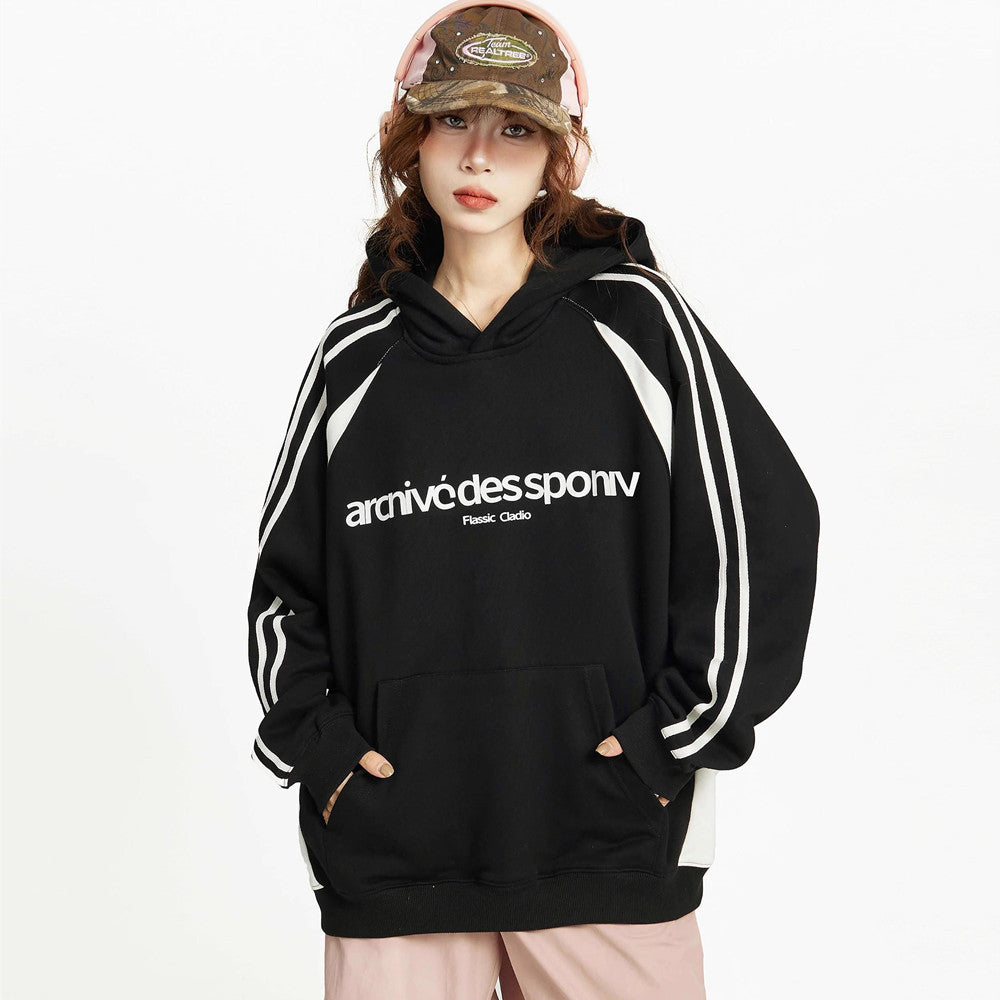 Female Autumn Oversize Hooded Pullover Sweater Crowd