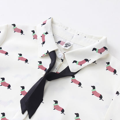 Camisa de gasa estampada