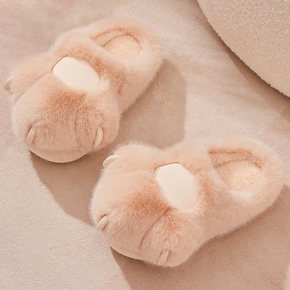 Lindas pantuflas de algodón con garra de gato