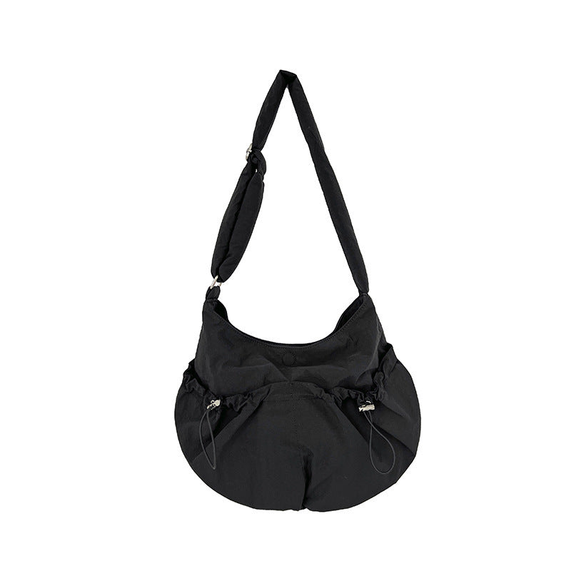 Bolso bandolera de nailon estilo coreano informal plisado