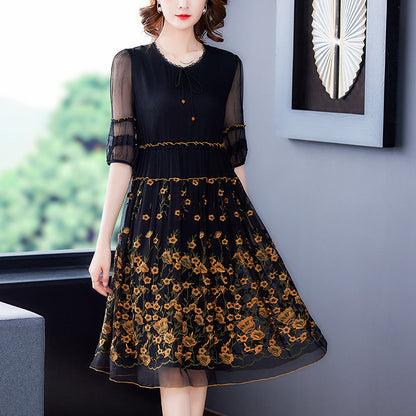 Summer Hangzhou Heavy Silk Silk Dress Female High-end