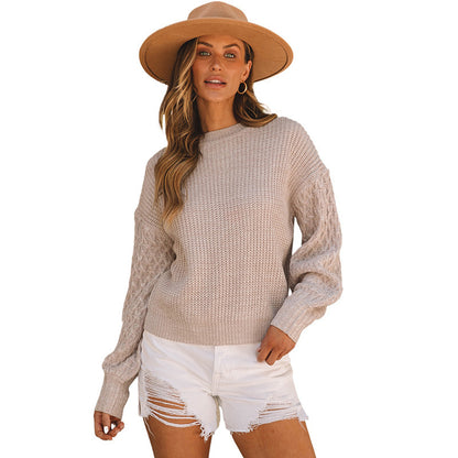 Pullover Acrylic Sweater Women's Casual Loose And Warm Drop Shoulder