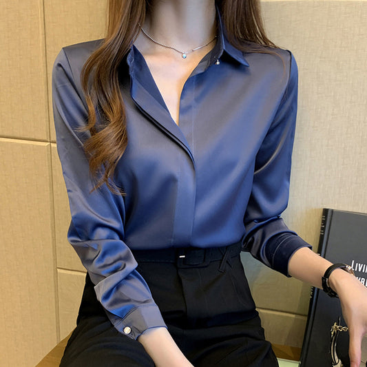 Design Sense Niche Workplace - Camisa de manga larga para mujer