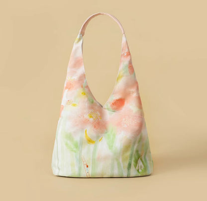 Illustration Canvas Bag Shoulder Bucket Bag