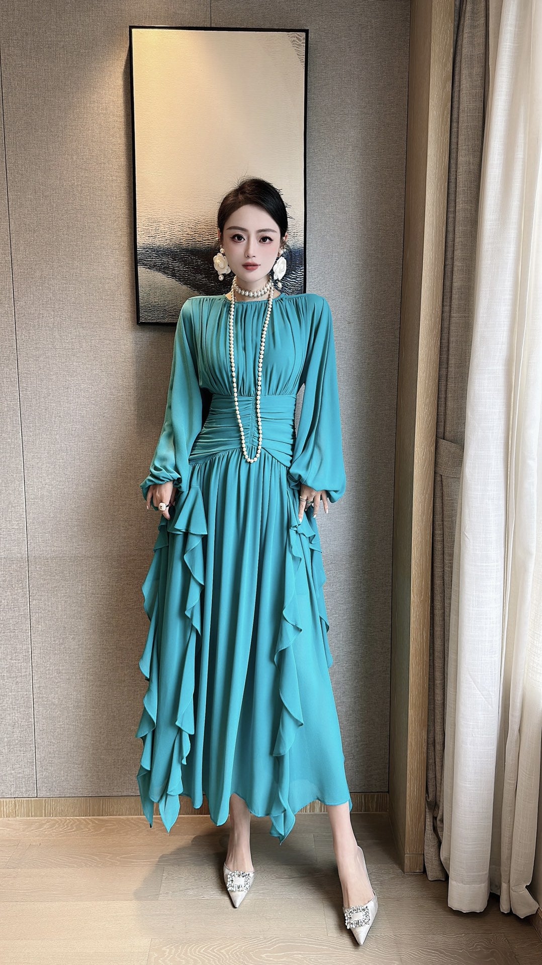 High Waist Big Swing Long Fairy Dress